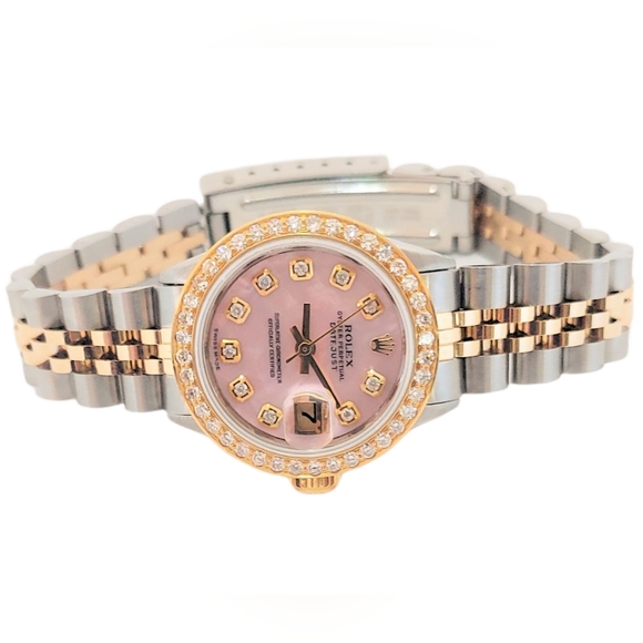 COPY - COPY - Rolex Ladies Datejust 6517 two tone pink MOP Diamond jubilee - Picture 3 of 7